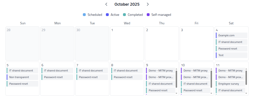 Phishing Club - Calendar