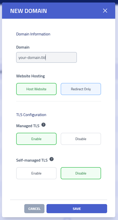 Phishing Club - Create domain