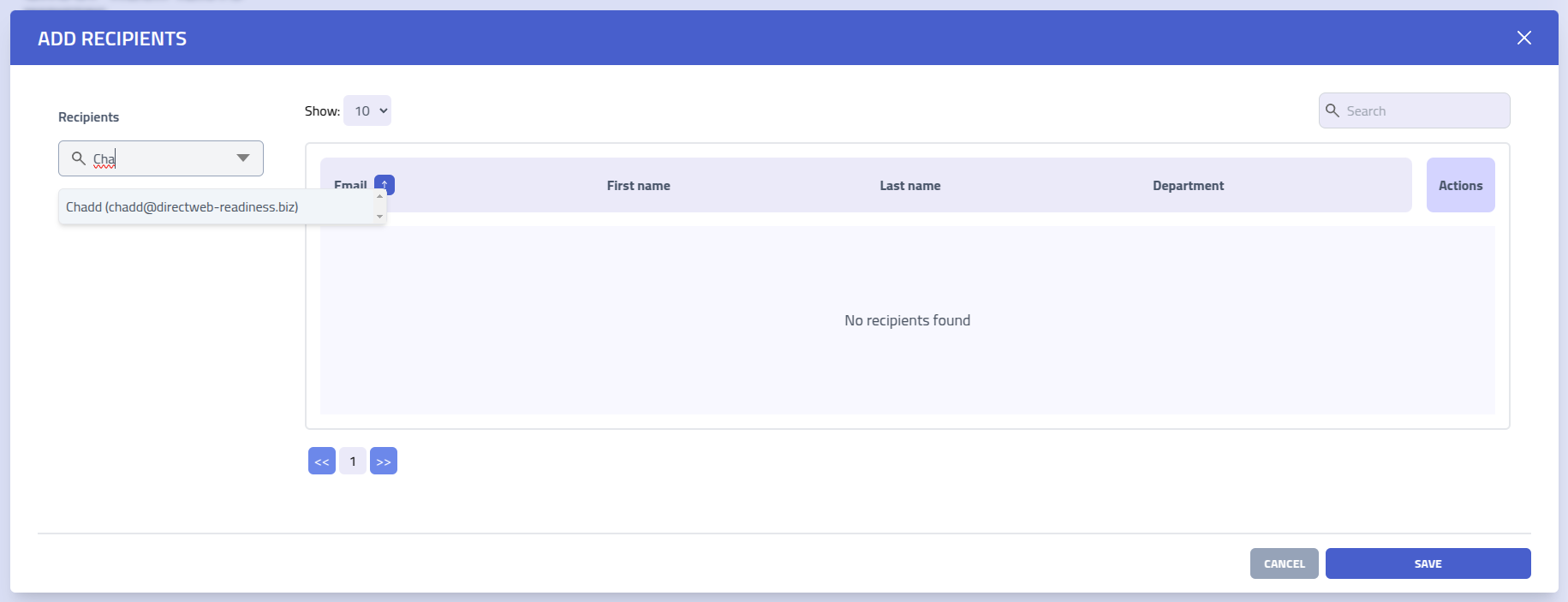 Phishing Club - Add recipients to a group