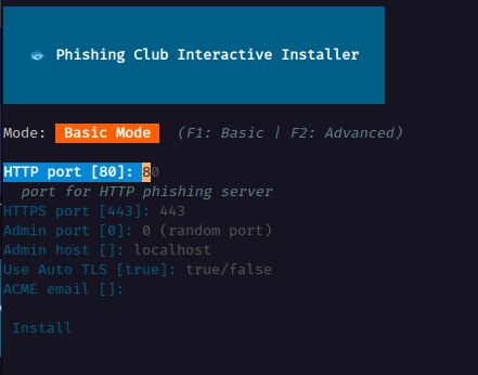 Phishing Club - interactive installer