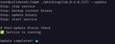 Phishing Club - Update service